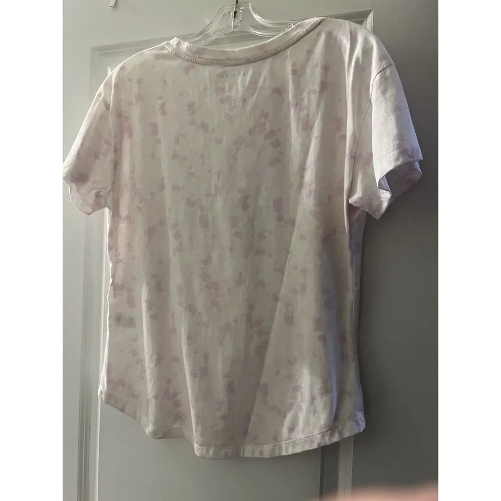 Rae Dunn Cool Mom Pink Tie Dye Graphic Tee Women’s Large Short Sleeve